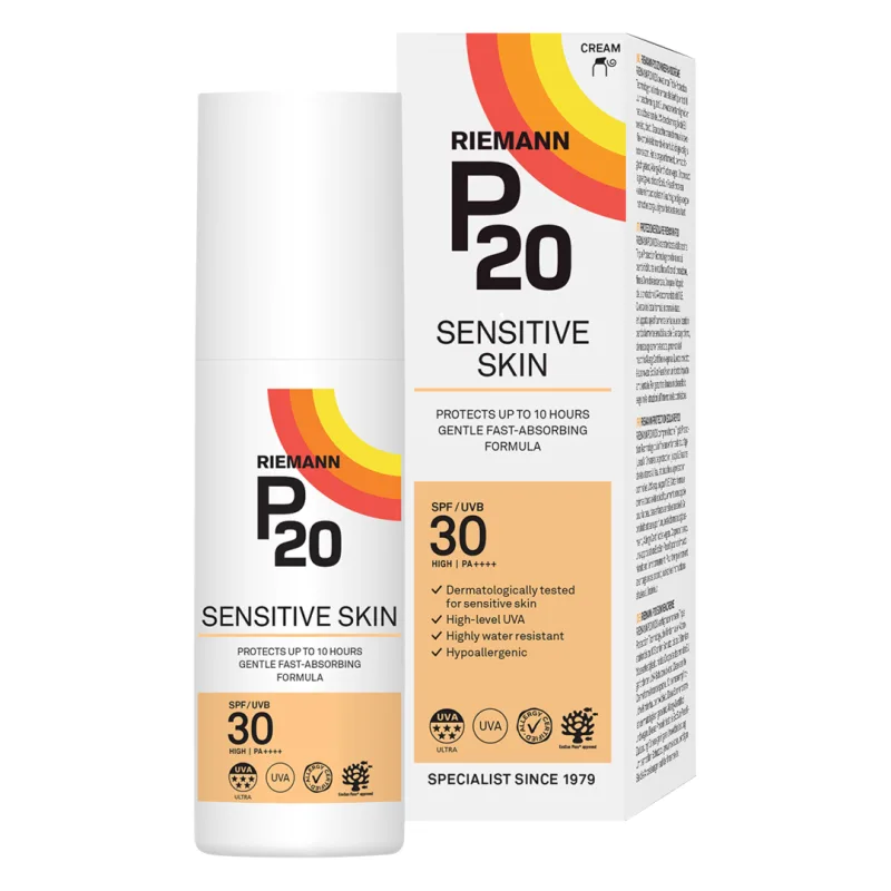 Crema de fata si corp cu factor de protectie SPF30 Sensitive P20, 200 ml, Riemann — preț și oferte
