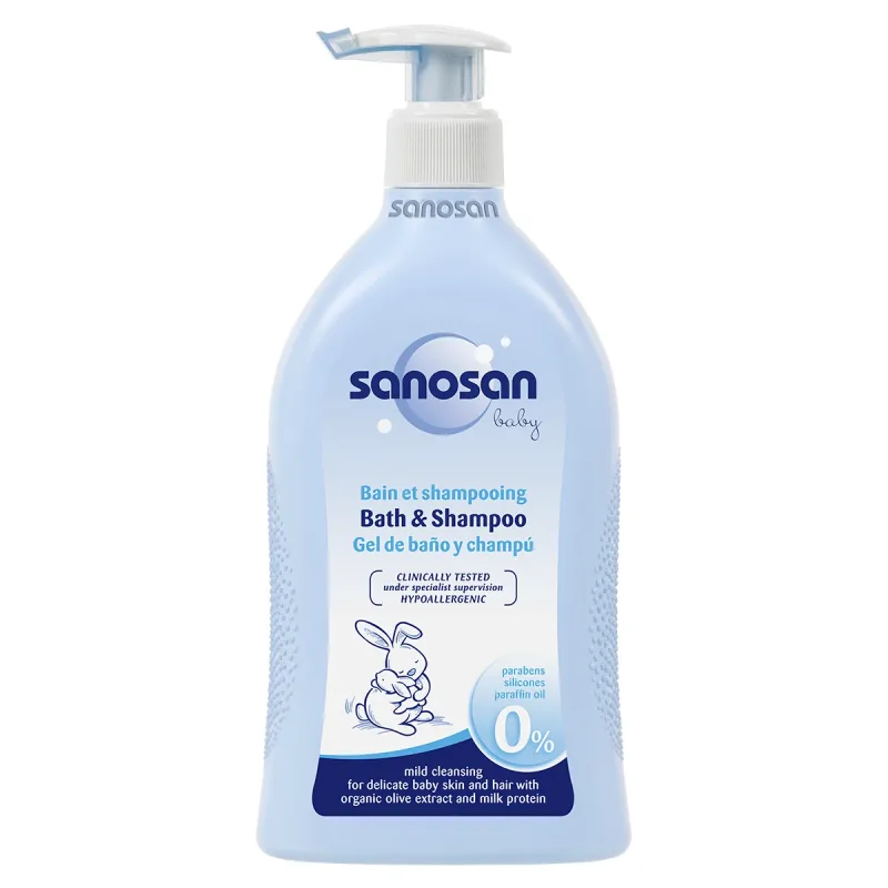 Sampon si spumant de baie, +0 luni, 500 ml, Sanosan — preț și oferte