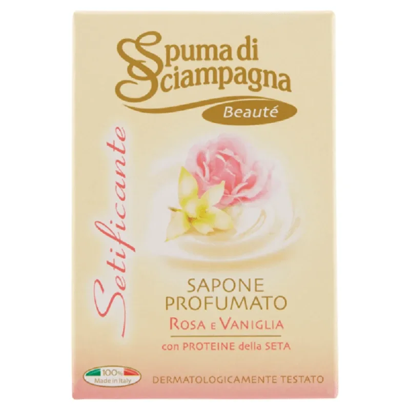 Sapun cu trandafir si vanilie, 90 gr, Setificante, Spuma di Sciampagna — preț și oferte