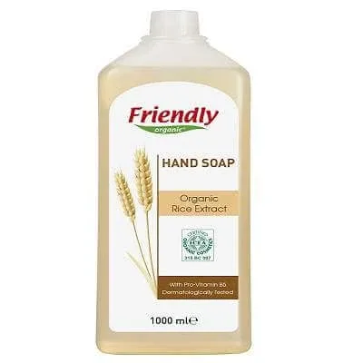 Sapun lichid pentru maini cu extract de orez, 1000 ml, Friendly Organic — preț și oferte