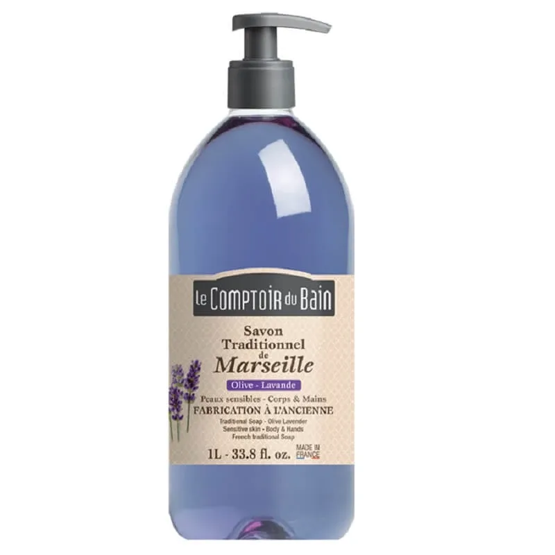 Sapun traditional de Marsilia cu parfum de Lavanda-Măslin, 1000 ml, Le Comptoir du Bain — preț și oferte