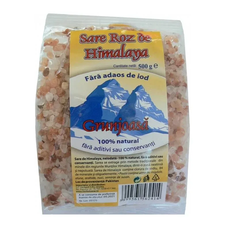 Sare gronjoasa de Himalaya, 500 g, Herbal Sana — preț și oferte