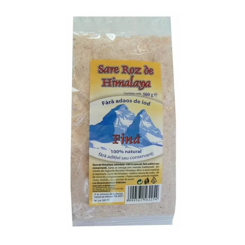 Sare roz de Himalaya fina, 500 g, Herbal Sana — preț și oferte