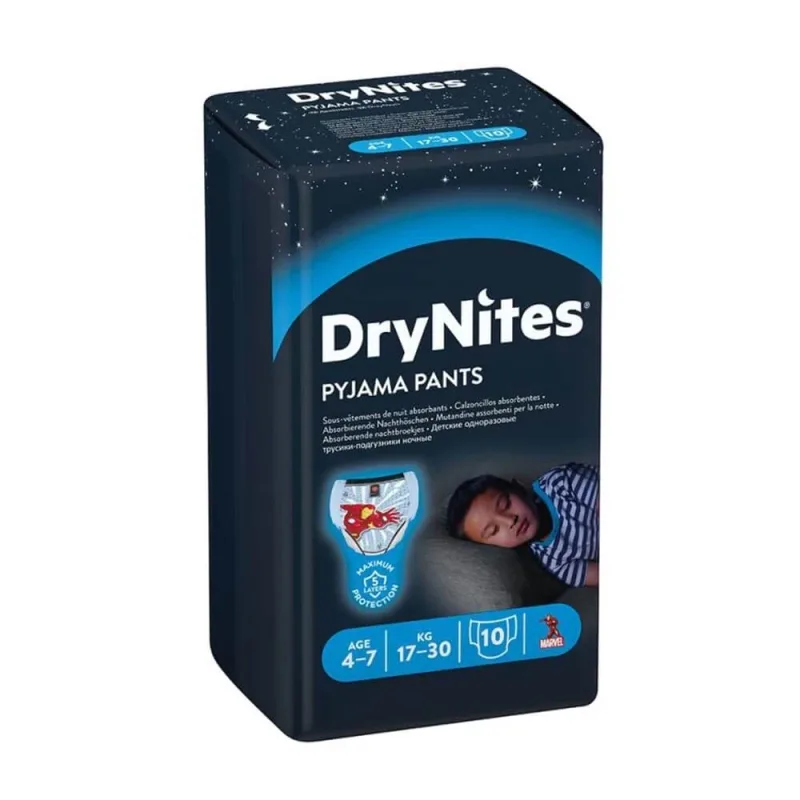 Scutece Baieti DryNites, 4-7 ani, 17-30 kg, 10 bucati, Huggies — preț și oferte