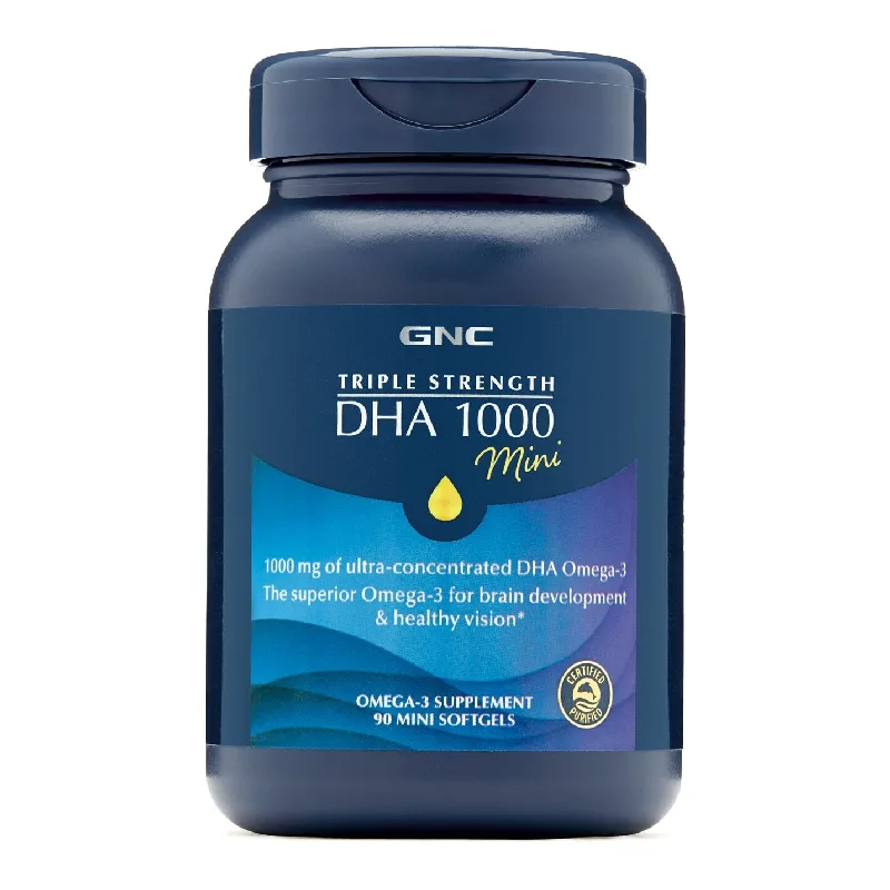 Acizii Grasi DHA Omega-3 Mini, Triple Strength DHA 1000 Mini, 90 capsule, GNC GENERAL NUTRITION CORPORATION — preț și oferte