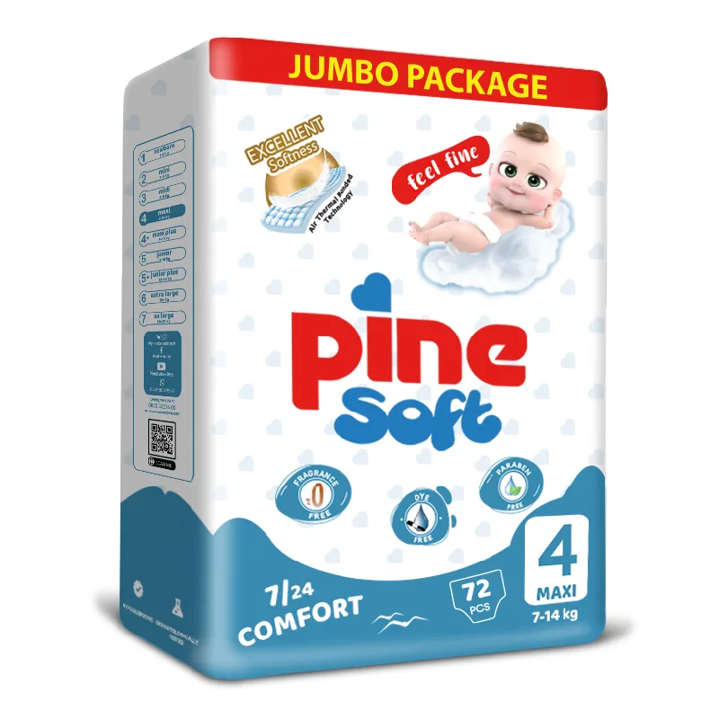 Scutece maxi Soft, 7-14 kg, 72 bucati, PINE — preț și oferte