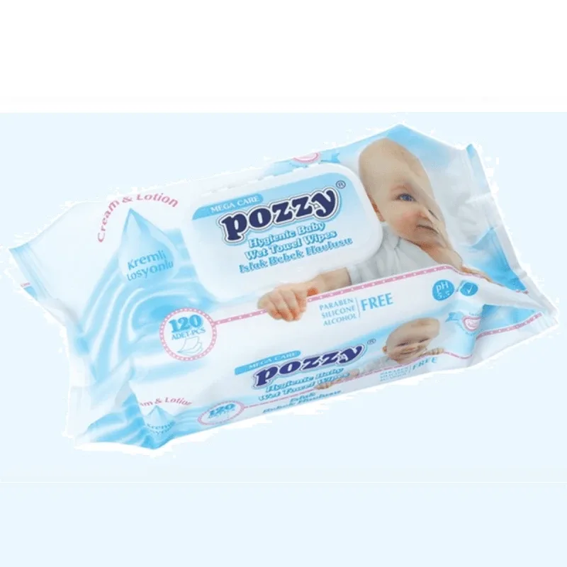 Servetele umede Mega Care Blue, 120 bucati, Pozzy — preț și oferte