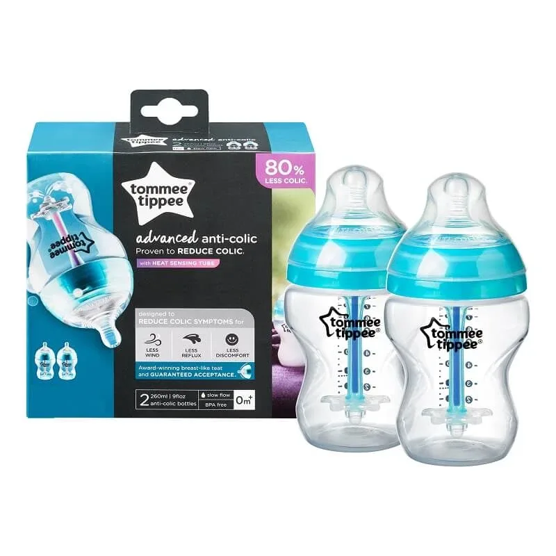 Set 2 biberoane anticolici cu sistem de ventilatie, 260 ml, Tommee Tippee — preț și oferte