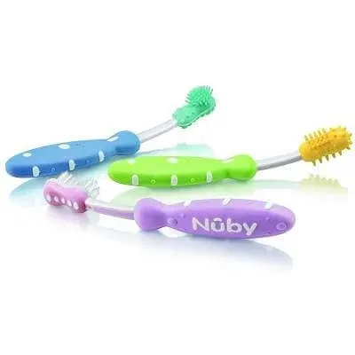 Set 3 periute de dinti, 3 etape, Nuby — preț și oferte