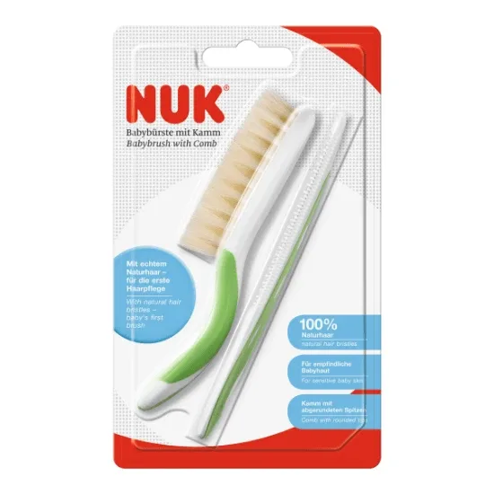 Set pieptene si perie par natural, diverse culori, Nuk — preț și oferte