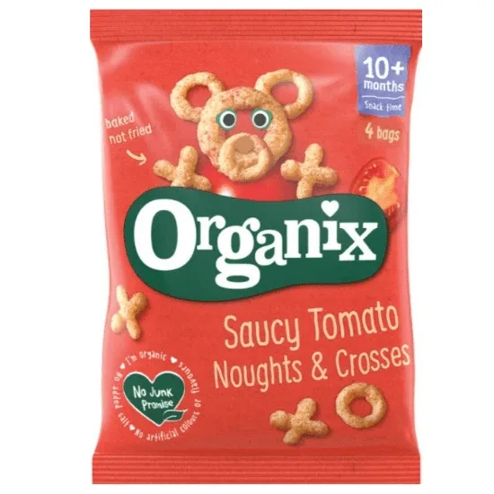 Snack ecologic Bio din porumb cu rosii, +10 luni, 60 g, Organix — preț și oferte