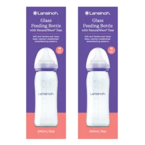 Pachet biberoane din sticla, 2*240 ml, Lansinoh