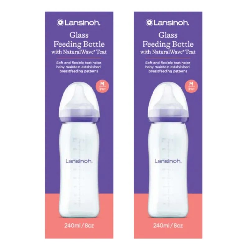 Pachet biberoane din sticla, 2*240 ml, Lansinoh — preț și oferte