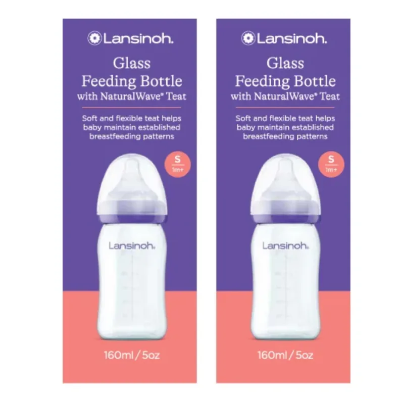 Pachet biberoane din sticla, 2*160 ml, Lansinoh — preț și oferte