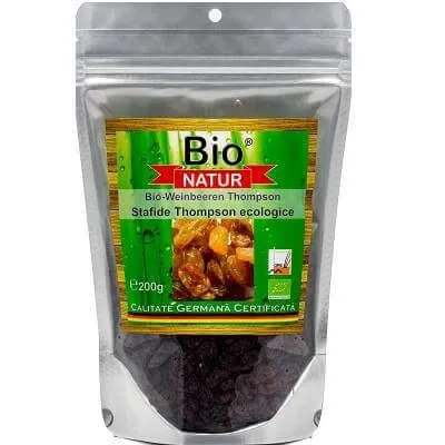 Stafide ecologice Thompson, 200 g, Bio Natur — preț și oferte