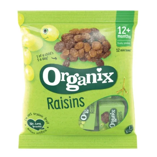 Stafide ecologice, +12 luni, 168 g, Organix — preț și oferte