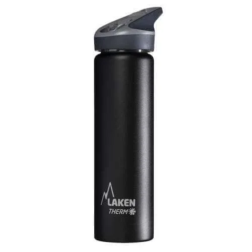 Termos inox cu capac automat Jannu Negru, 750ml, Laken — preț și oferte