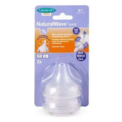 Tetine din silicon cu flux lent Momma, 2 bucati, Lansinoh — preț și oferte