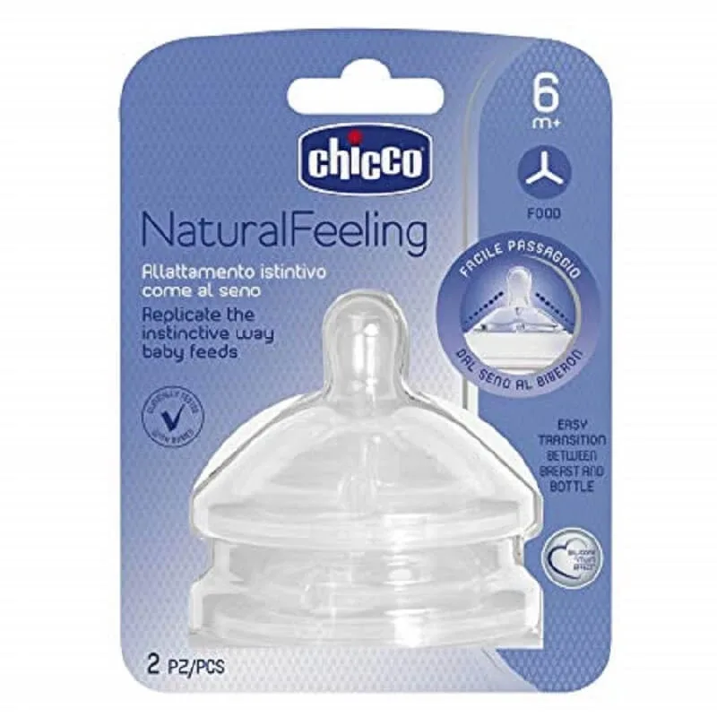 Tetina silicon cu flux rapid Natural Feeling, 2buc, 6 luni+, Chicco — preț și oferte