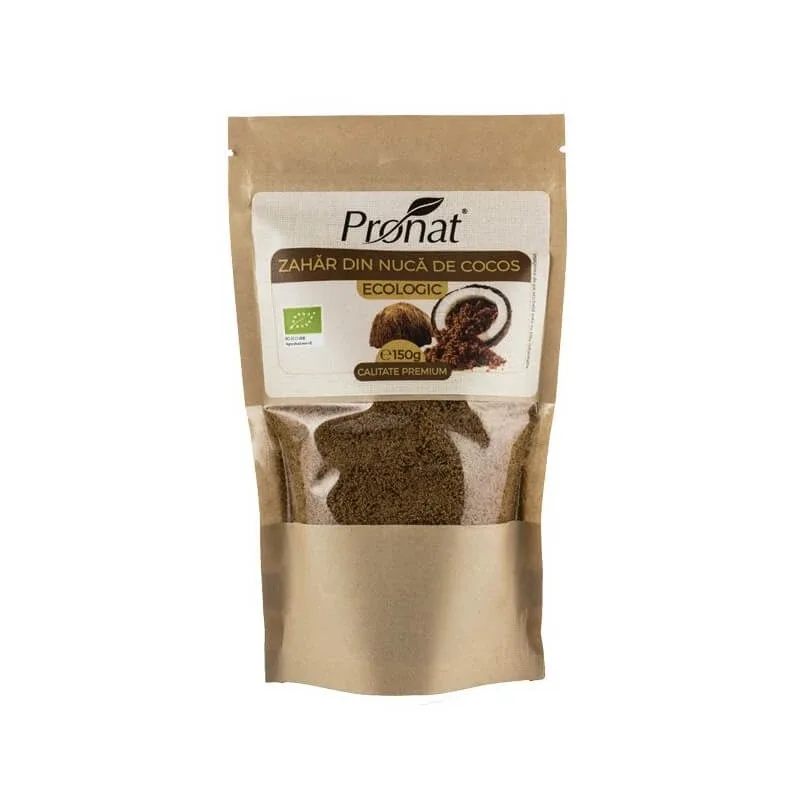Zahăr bio din nucă de cocos, 150 gr, DI21230, Pronat — preț și oferte