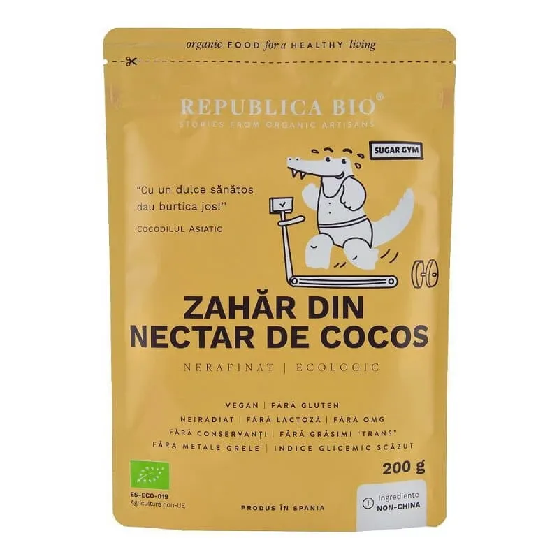 Zahar din nectar de cocos Eco, 200 gr,  Republica Bio — preț și oferte