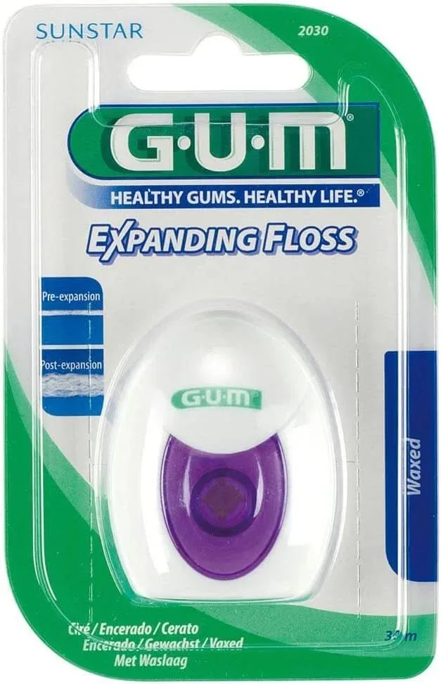 Ata dentara - Expanding Floss, Waxed, 30 m, Sunstar Gum — preț și oferte