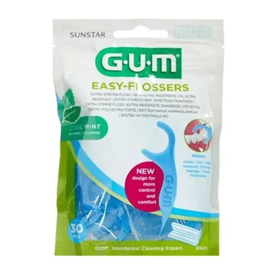 Ata dentara cu aroma de menta Easy Flossers, 30 bucati, Sunstar Gum — preț și oferte
