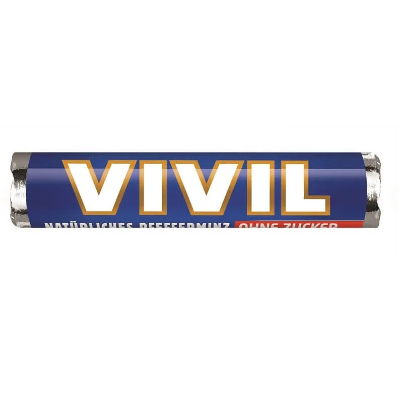 Bomboane Classic Rolls Mentă Naturală fără zahăr, 28 g, Vivil — preț și oferte
