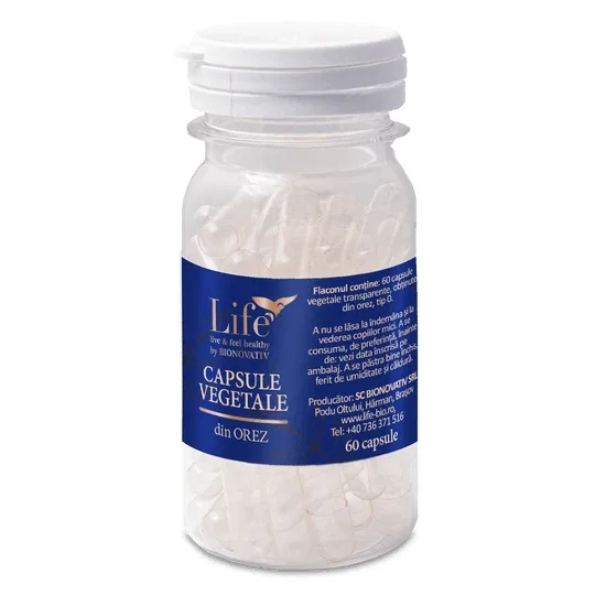 Capsule goale vegetale din orez, 60 capsule, Bionovativ DVRPharm — preț și oferte