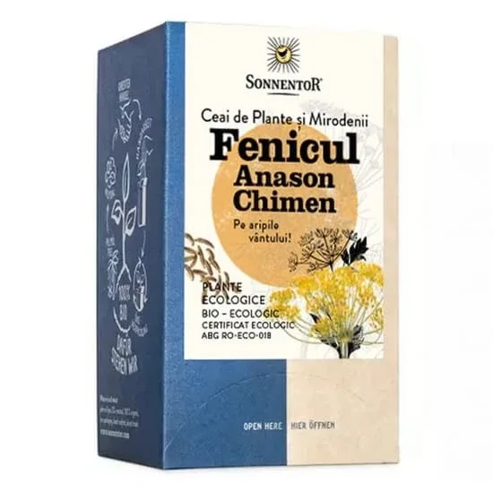 Ceai de fenicul, anason si chimen, 18 plicuri, Sonnentor — preț și oferte