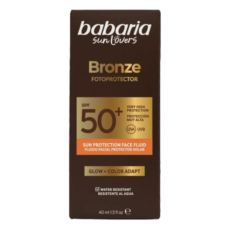 Fluid pentru fata cu protectie solara SPF 50+ UVA&UVB Bronze Fotoprotector, 40 ml, Babaria — preț și oferte