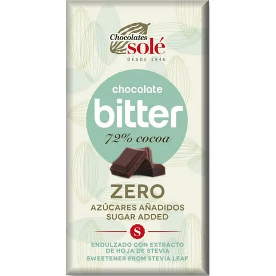 Ciocolata neagra cu stevie, minim 72% cacao, 100g, Pronat — preț și oferte