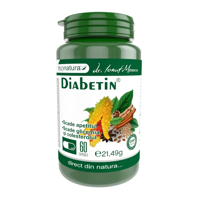 Diabetin, 60 capsule, Pro Natura — preț și oferte