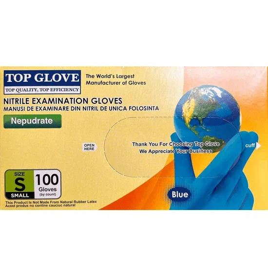 Manusi examinare Nitril Nepudrate S, 100 buc, Top Glove Roval Med — preț și oferte