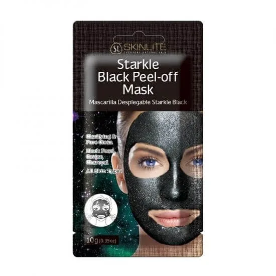 Masca peel-off cu Carbune, Extract de Perle Negre si Caviar, 10 g, Skinlite — preț și oferte