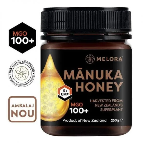 Miere de Manuka naturala MGO 100+, 250 g, Melora — preț și oferte