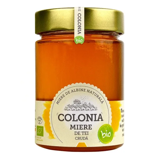 Miere de tei bio cruda Colonia, 420 g, Evicom Honey — preț și oferte