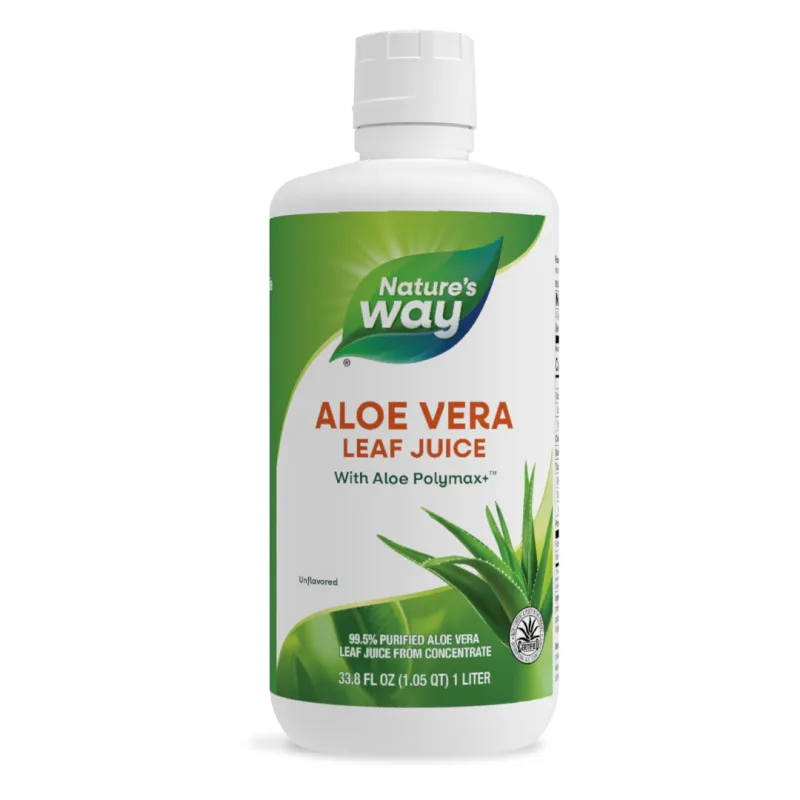 Aloe Vera Gel & Juice with Aloe PolyMax Natures Way, 1000 ml, Secom NATURE'S WAY SUA — preț și oferte
