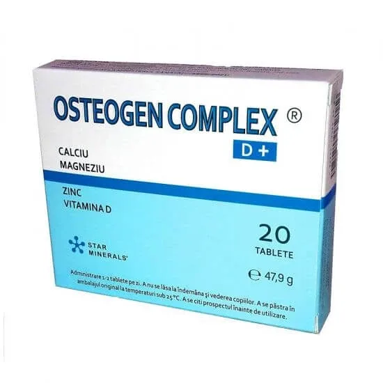 Osteogen Complex D+, 20 tablete, Star Minerals — preț și oferte