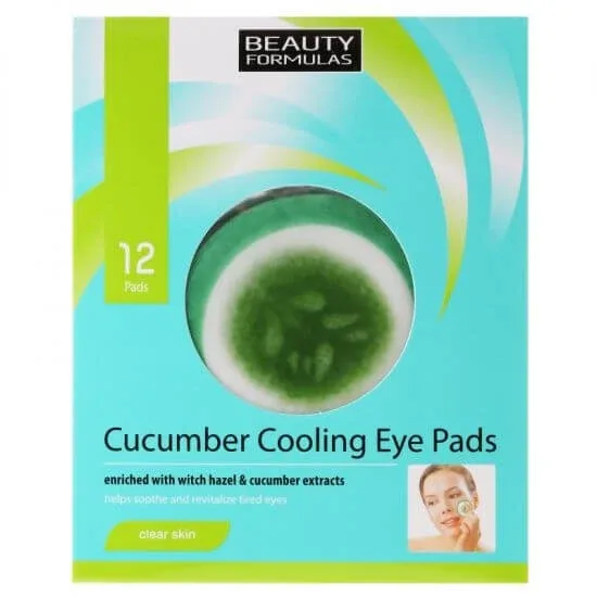 Paduri racoritoare cu extract de castravete pentru ochi, 12 bucati, Beauty Formula Beauty Formulas — preț și oferte