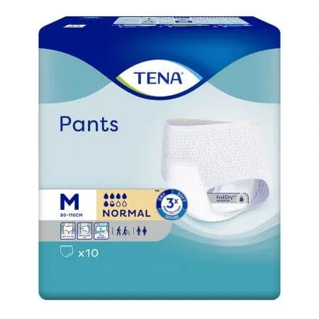 Scutece adulti Comfortable Fit Normal , Marimea M, 80-110 cm, 10 bucati, Tena — preț și oferte
