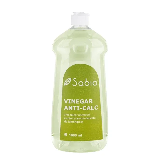 Solutie anti-calcar universala cu otet si aroma de lemongrass, 1000 ml, Sabio — preț și oferte