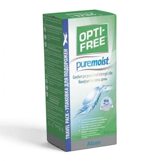 Solutie dezinfectanta multifunctionala Opti-Free Pure Moist, 90 ml, Alcon — preț și oferte