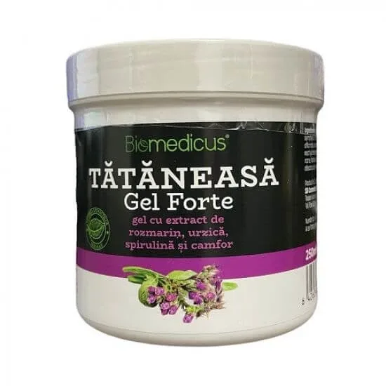 Tătăneasă Gel Forte cu extract de rozmarin, urzică, spirulină și camfor, 250 ml, Biomedicus — preț și oferte