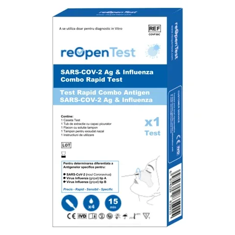 Test Rapid Combo Antigen SARS-COV-2 Ag și Gripă, 1 bucată, Montana Med — preț și oferte