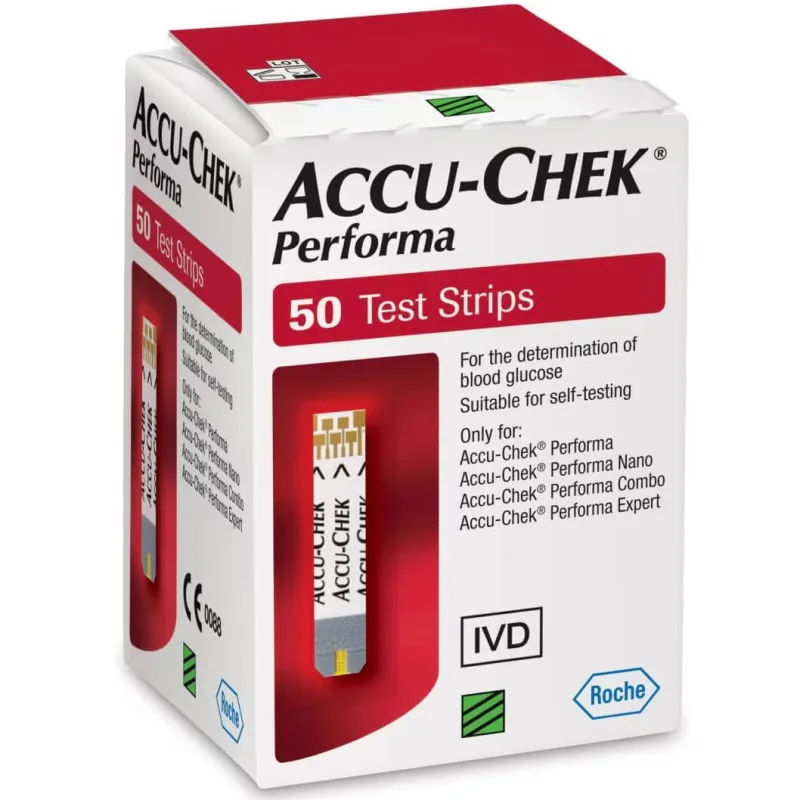 Teste Accu-Chek Performa pentru glucometru, 50 de bucăți, Roche — preț și oferte