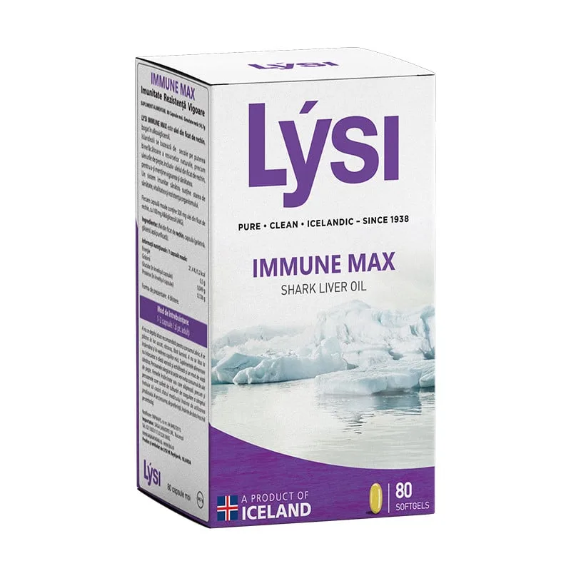 Immune Max LYSI, ulei ficat de rechin, 80 capsule LYSI ISLANDA — preț și oferte