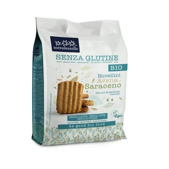 Biscuiti fara gluten cu ovaz si hrisca eco, 250 g, Sottolestelle — preț și oferte