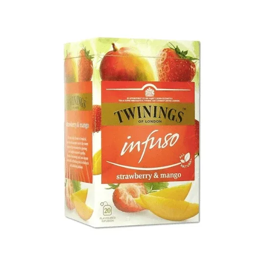 Ceai Infuzie cu aroma de capsuni si mango, 20 plicuri, Twinings — preț și oferte