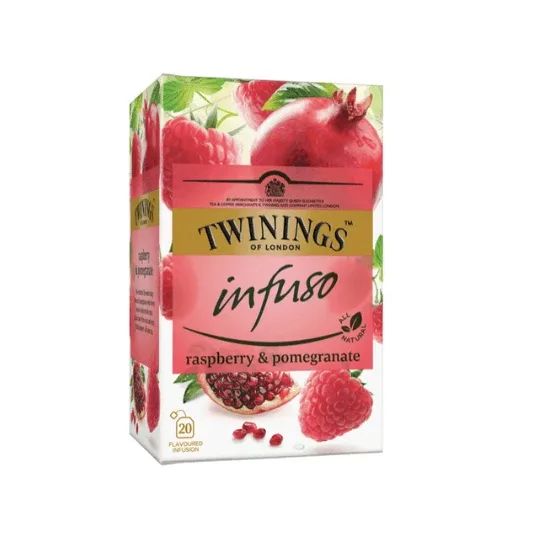 Ceai Infuzie cu aroma de zmeura si rodie, 20 plicuri, Twinings — preț și oferte
